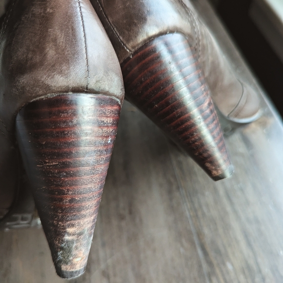 RUDSAK Brown Leather Slouch Ankle Boots - Size 39 - Picture 8 of 12
